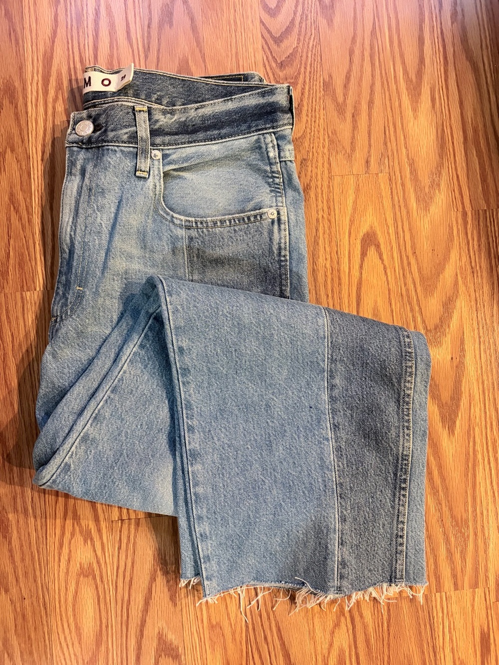 AMO Two-Tone Light and Medium Blue Jeans - Picture 6 of 10